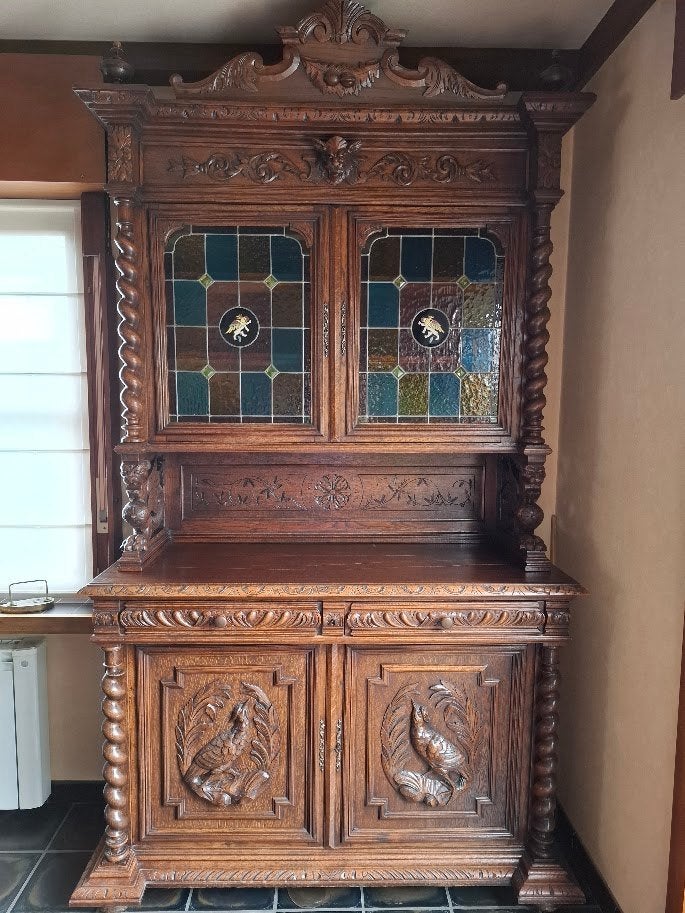 antieke eiken buffetkast, Antiek en Kunst, Ophalen