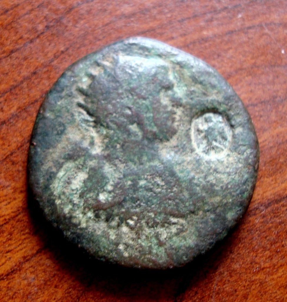Onbekende Romeinse bronzen munt met stempel inslag, Verzenden, Italië, Losse munt