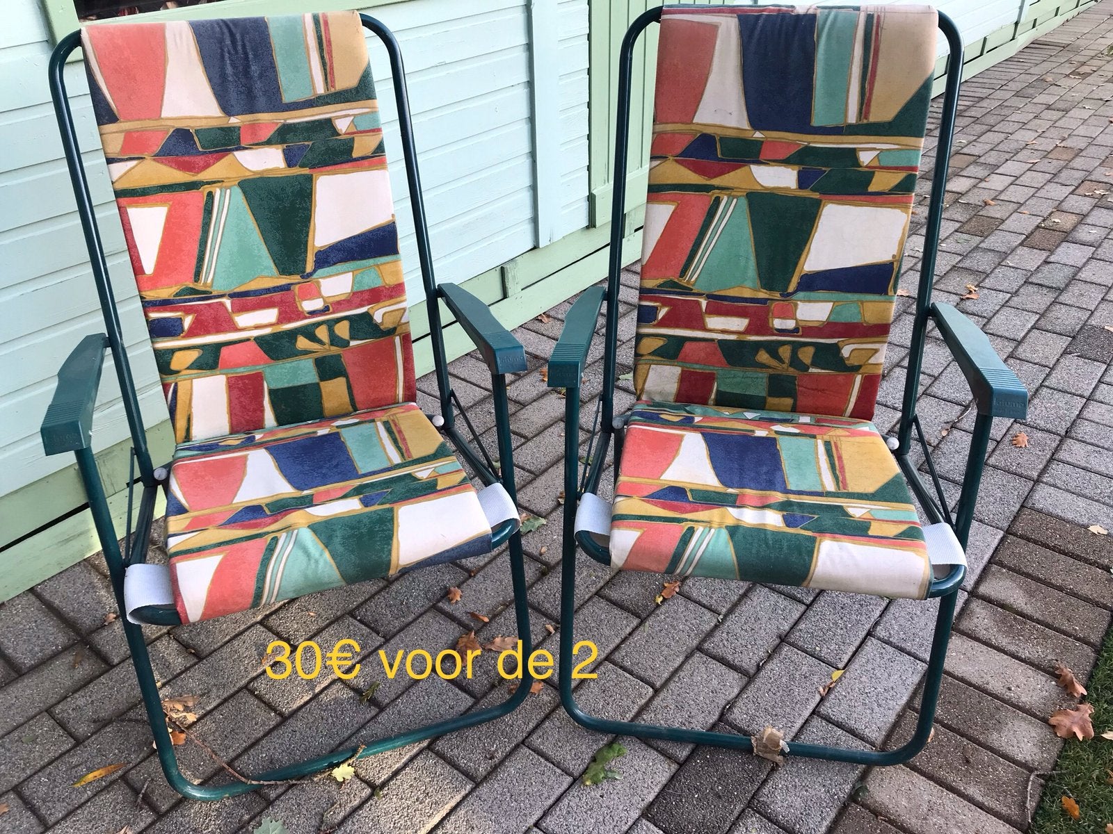2 opvouwbare stoelentjes, Jardin & Terrasse, Enlèvement, Utilisé