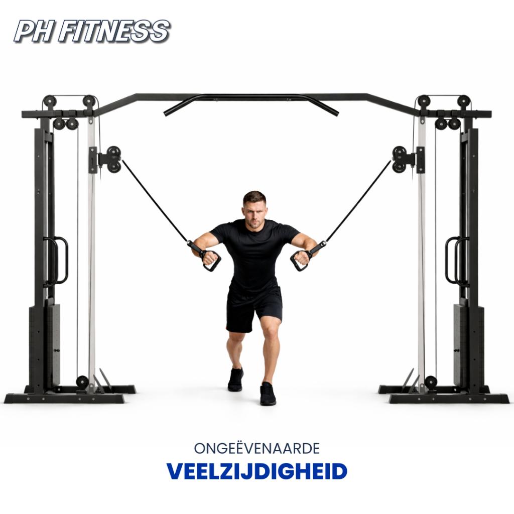 PH Fitness Dual Adjustable Cable Crossover Machine, Sport en Fitness, Ophalen of Verzenden, Nieuw, Armen