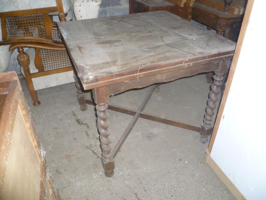 OUDE VIERKANTE EIKEN TAFEL VERLENGBAAR, Enlèvement