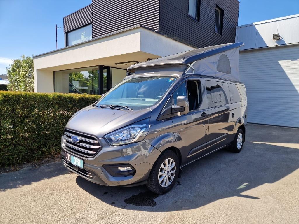 Ford Nugget Plus 185 PK Automaat- Luifel - trekhaak -, Caravanes & Camping, Camping-cars, Jusqu'à 4, Siège standard, Auvent, Ford