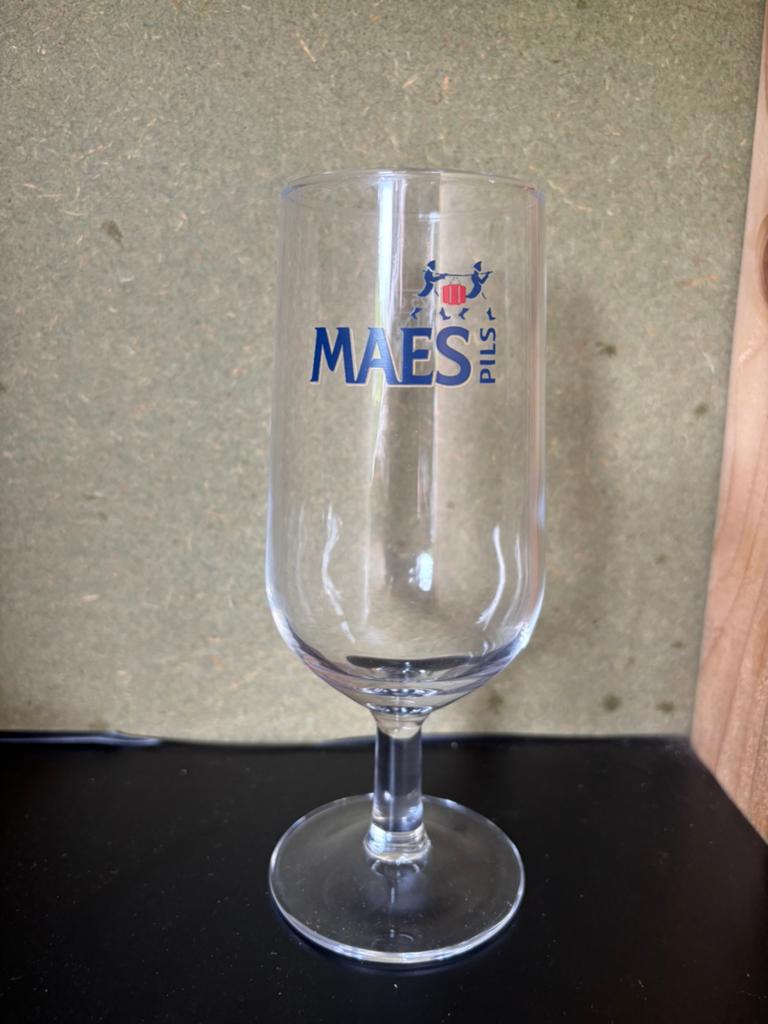 Verre Maes, Collections, Marques de bière, Enlèvement ou Envoi, Utilisé, Verre ou Verres