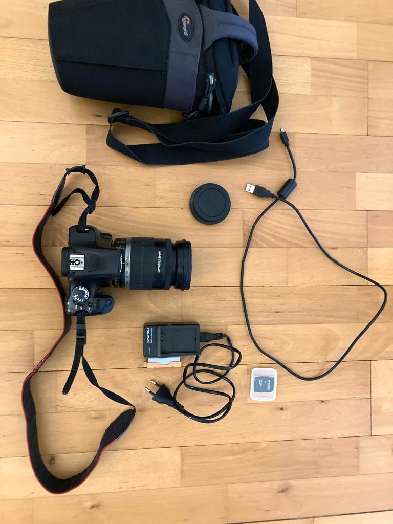 Appareil photo - Boitier Canon 450D + objectif canon 18-200, Ophalen, Zo goed als nieuw, Canon