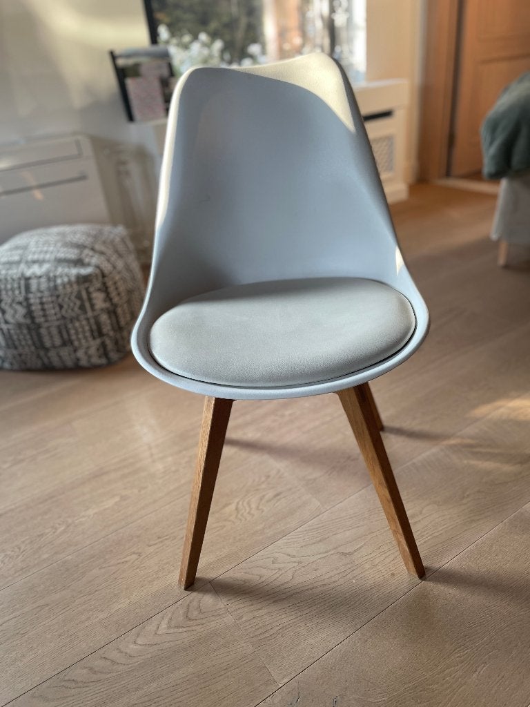 Tafelstoelen, Huis en Inrichting, Ophalen, Kunststof, Gebruikt, Wit
