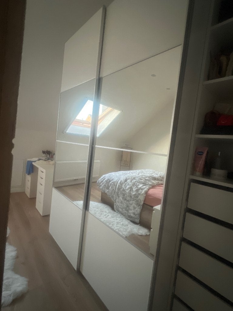 Schuifdeur kast, Ophalen, Overige materialen, 100 tot 150 cm, 200 cm of meer
