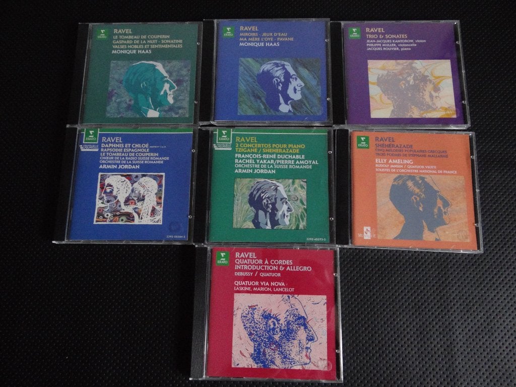 Lot de 7 CD's Maurice RAVEL. ERATO Classique., Enlèvement ou Envoi, Du modernisme à nos jours, Comme neuf, Album