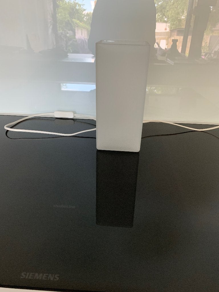 Tafellampje Ikea, Met schakelaar, Ophalen of Verzenden, 22 cm, Glas