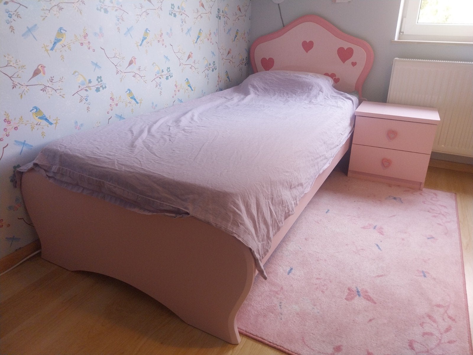 Roos bed voor een prins of prinses (Lizzy Bed Pink), Huis en Inrichting, Ophalen, Gebruikt, Hout, 65 cm of meer