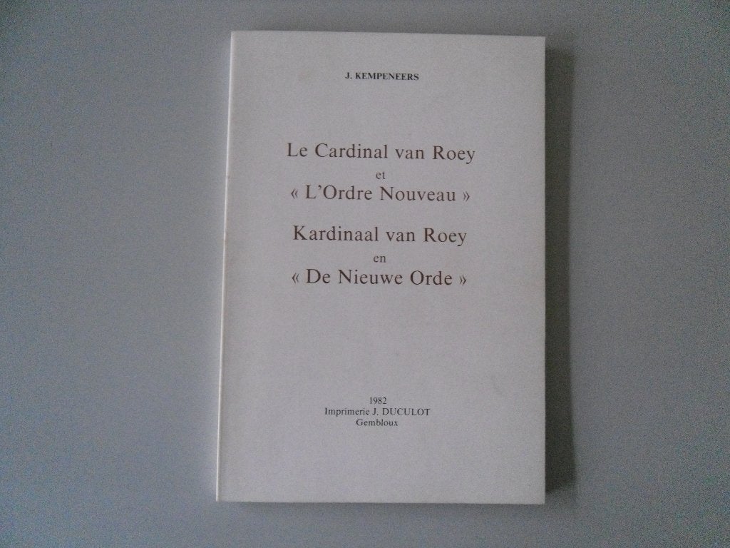 Le Cardinal van Roey et "L'Ordre Nouveau", Livres, Enlèvement ou Envoi, J. KEMPENEER, Utilisé, 20e siècle ou après