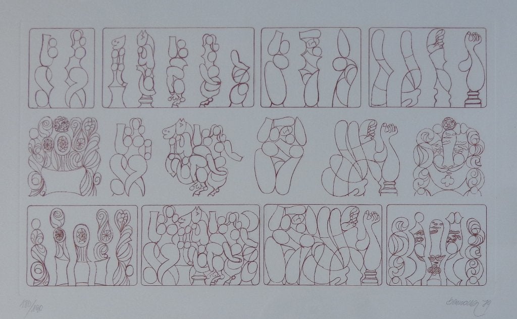 MIGUEL BERROCAL / HOMMAGE / KLEURETS / 50x70cm / KADER, Ophalen of Verzenden