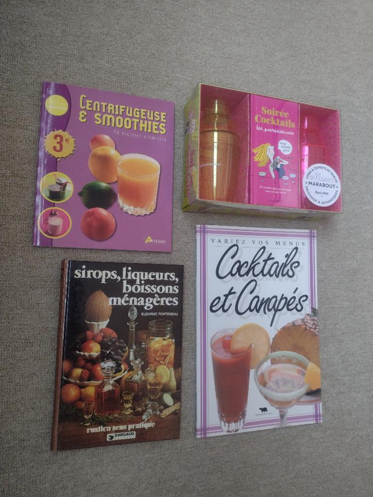 Lot de livres cocktails, smoothies, liqueurs, sirops, Enlèvement ou Envoi, Utilisé