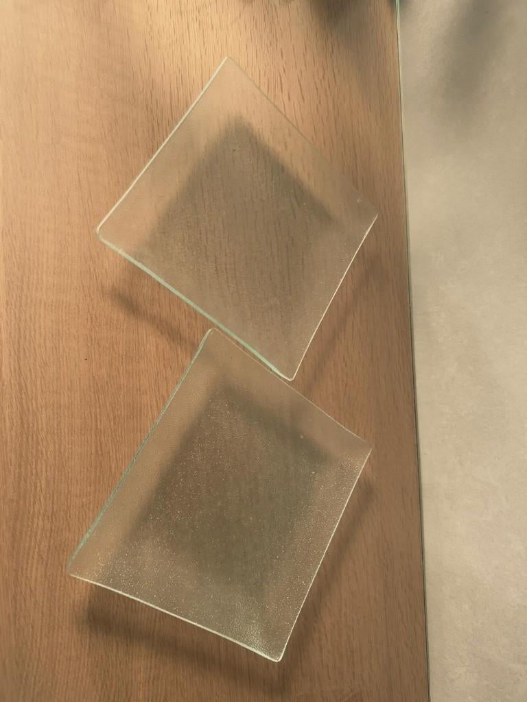 2 decoratieve glazen platen, Ophalen, Meerkleurig, Overige stijlen, Zo goed als nieuw