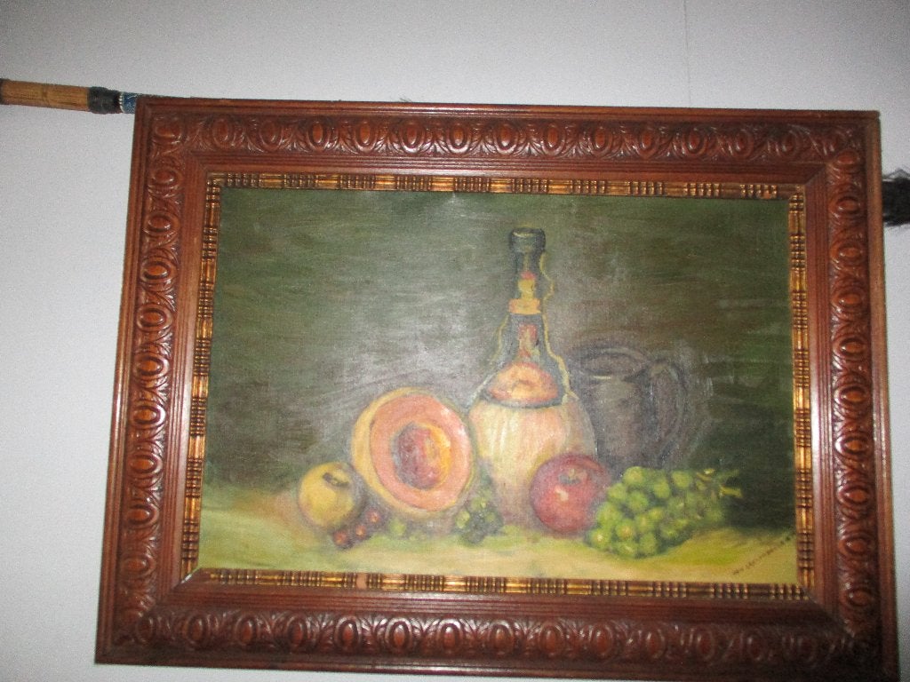 olieverfschilderij stilleven met fruit Van Caelenberge, Ophalen, Doek, Stilleven, Olieverf