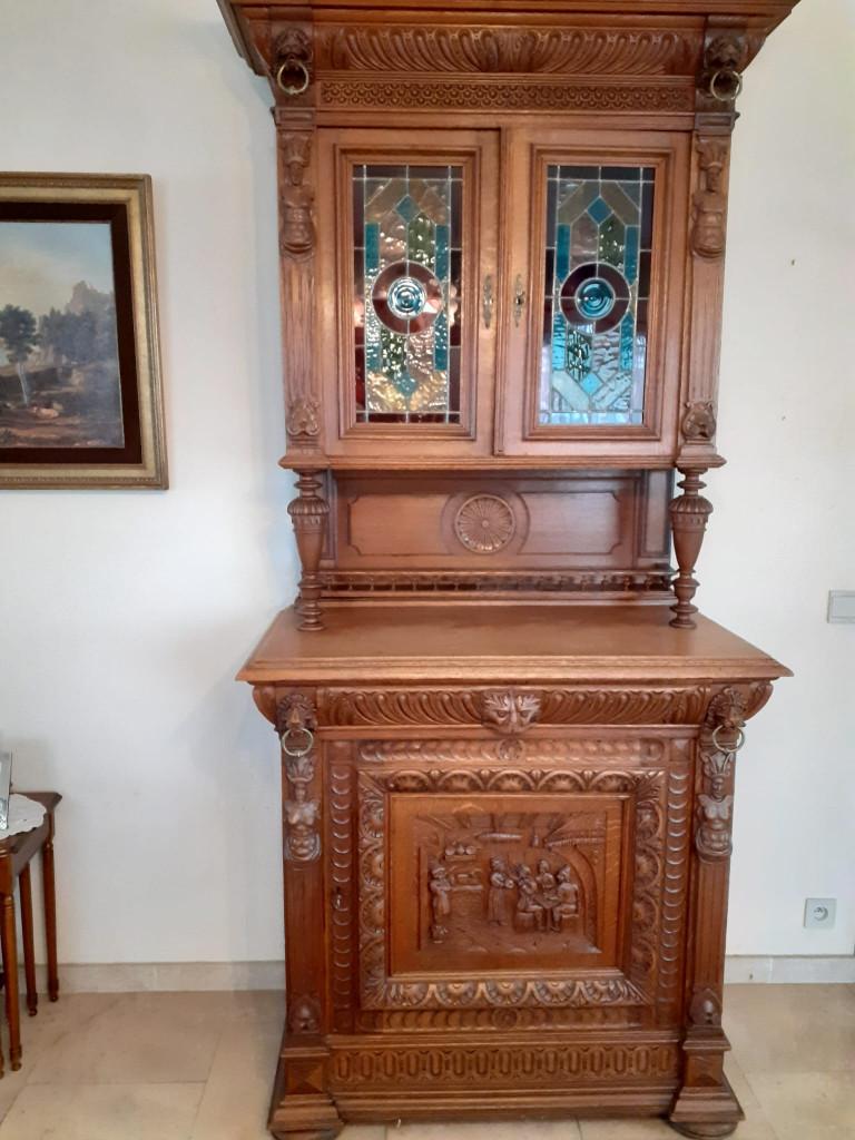 Meuble flamand tête de lion, Antiquités & Art, Enlèvement