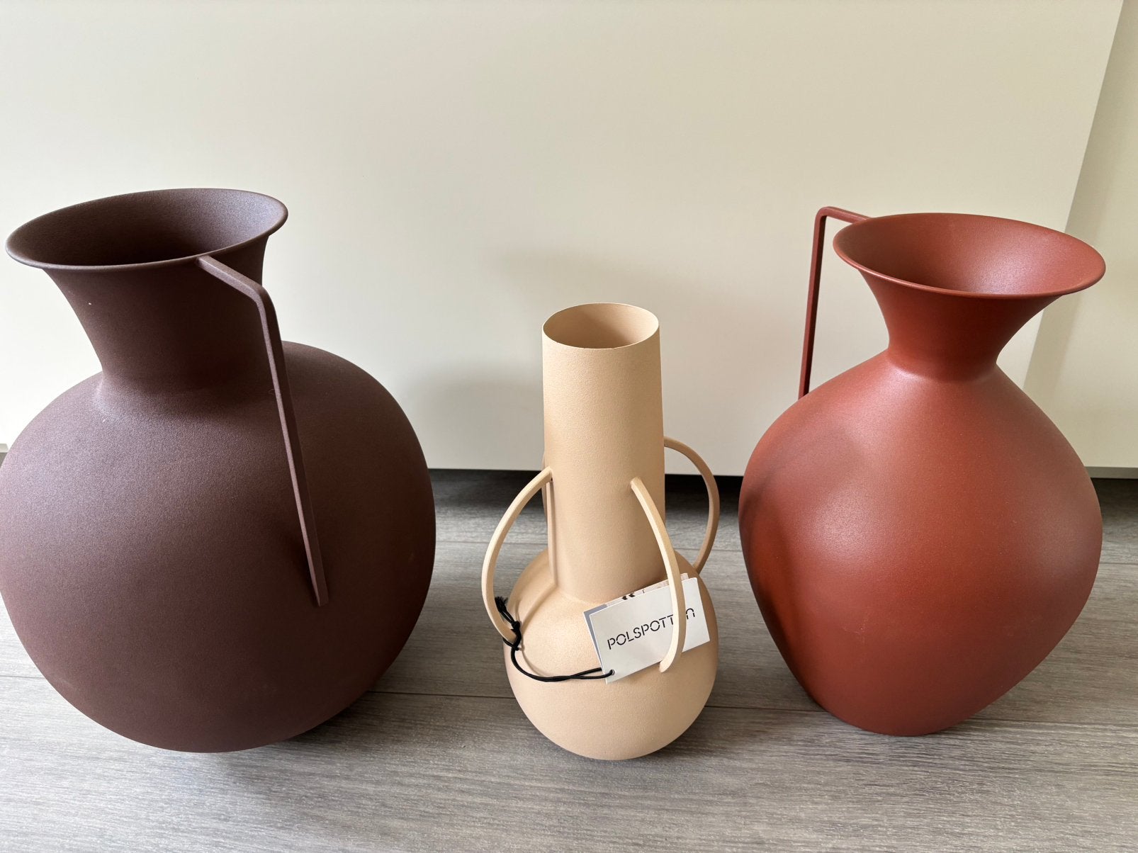 Polspotten Roman set met 3 vazen, Enlèvement ou Envoi, Neuf, Marron, Métal