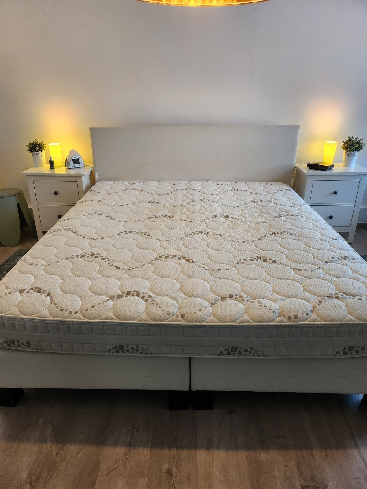 gratis af te halen ! boxspring met Matras, Enlèvement, Blanc