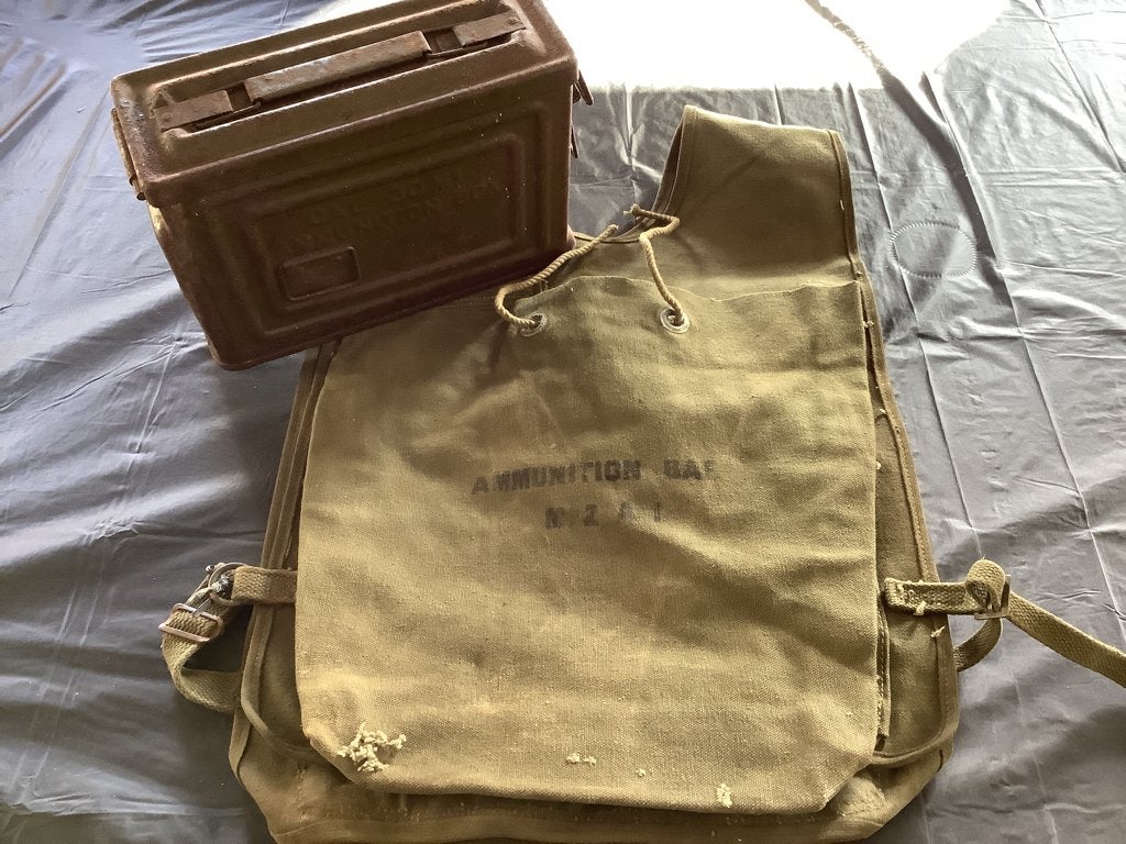 Gilet Amunition BAG M2A1 US ww caisse point 30 vide, Enlèvement ou Envoi
