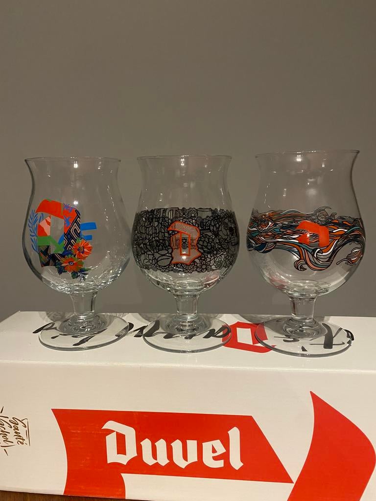 Duvel Set Sterke Vrouwen, Verzamelen, Ophalen of Verzenden, Zo goed als nieuw, Glas of Glazen, Duvel