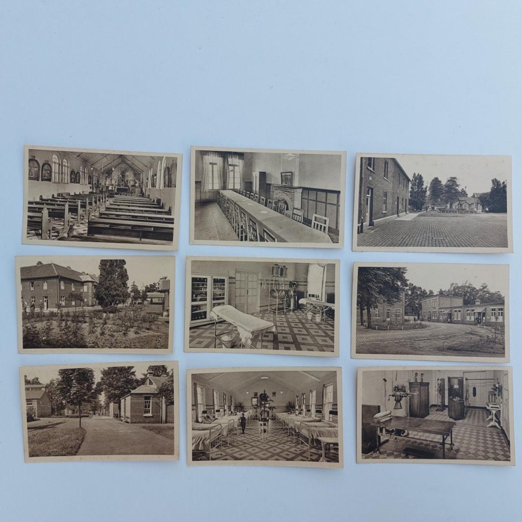 Ensemble de 9 cartes postales Hôpital militaire van Beverloo, Enlèvement ou Envoi