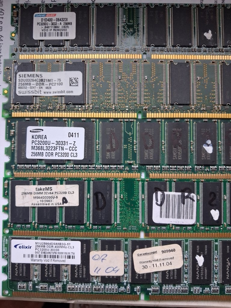 DDR 256Mb ram 200 tot 400 MHz, Informatique & Logiciels, Mémoire RAM, DDR, Utilisé, Desktop, 200 tot 400