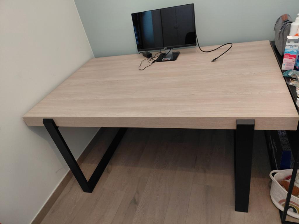 Eettafel / bureautafel orange, Ophalen, Zo goed als nieuw, 102 cm, 163 cm