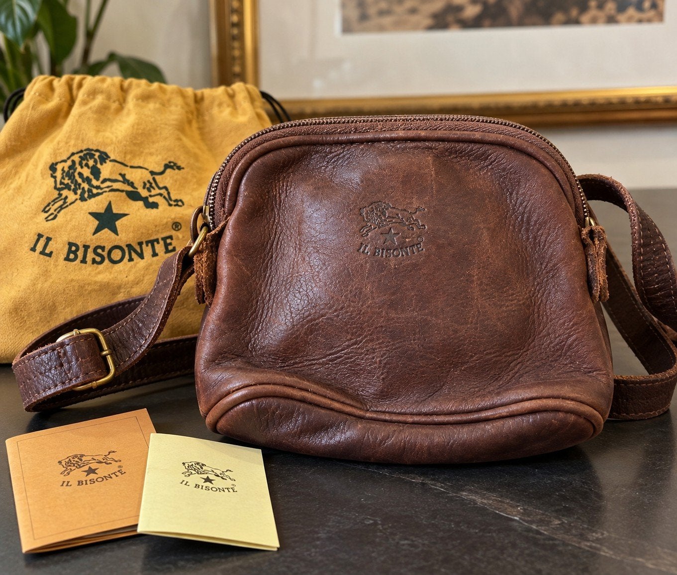 Sac à bandoulière Il bisonte, Enlèvement ou Envoi, Marron, Sac d'épaule