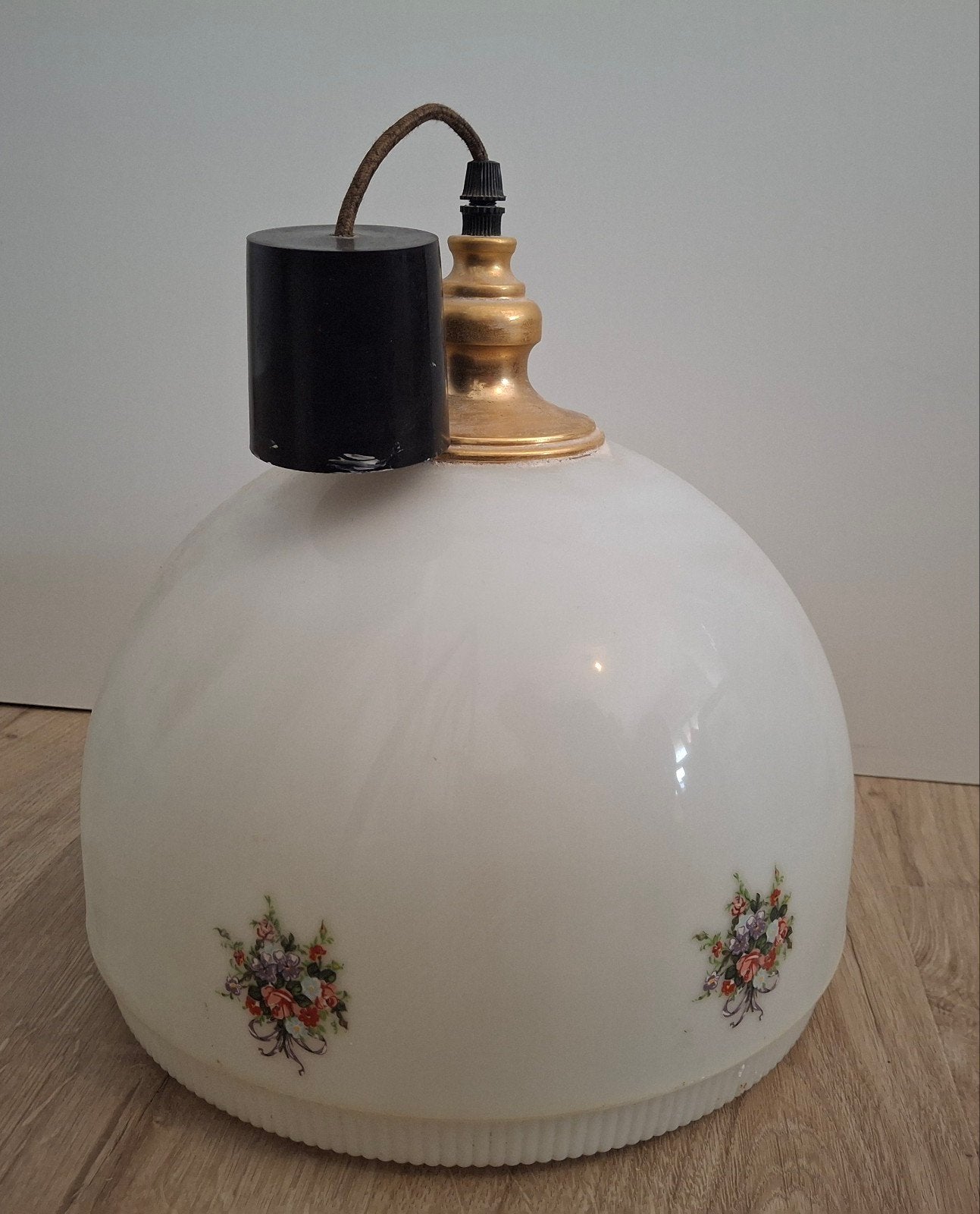 Vintage hanglamp, Ophalen, Gebruikt, Glas, Vintage