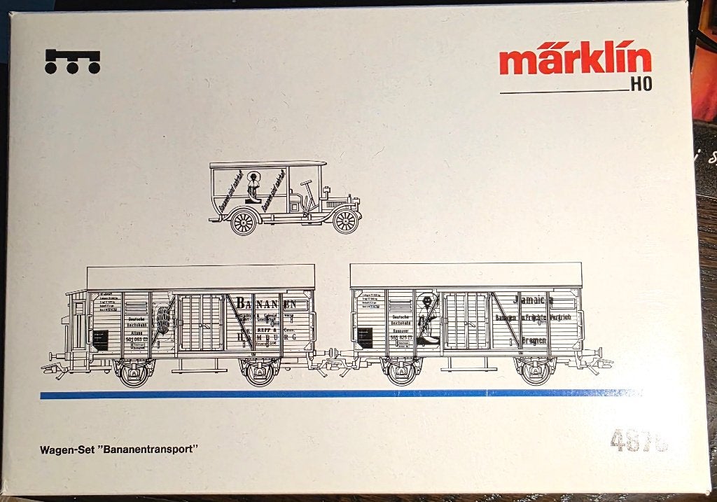 3554. Coffret de wagons “Transport de bananes” H0 Märklin., Enlèvement ou Envoi, Neuf, Wagon, Märklin