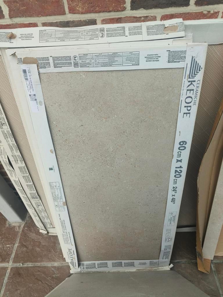 Restpartij tegels Keope District Ivory 60x120cm + 120x120cm, Doe-het-zelf en Bouw, Ophalen, Nieuw, Keramiek, 10 m² of meer