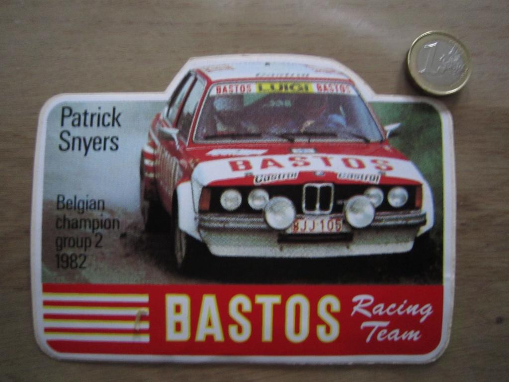Autocollant rétro - Autosport Rally Bastos Patrick Snyders, Enlèvement ou Envoi, Comme neuf, Sport