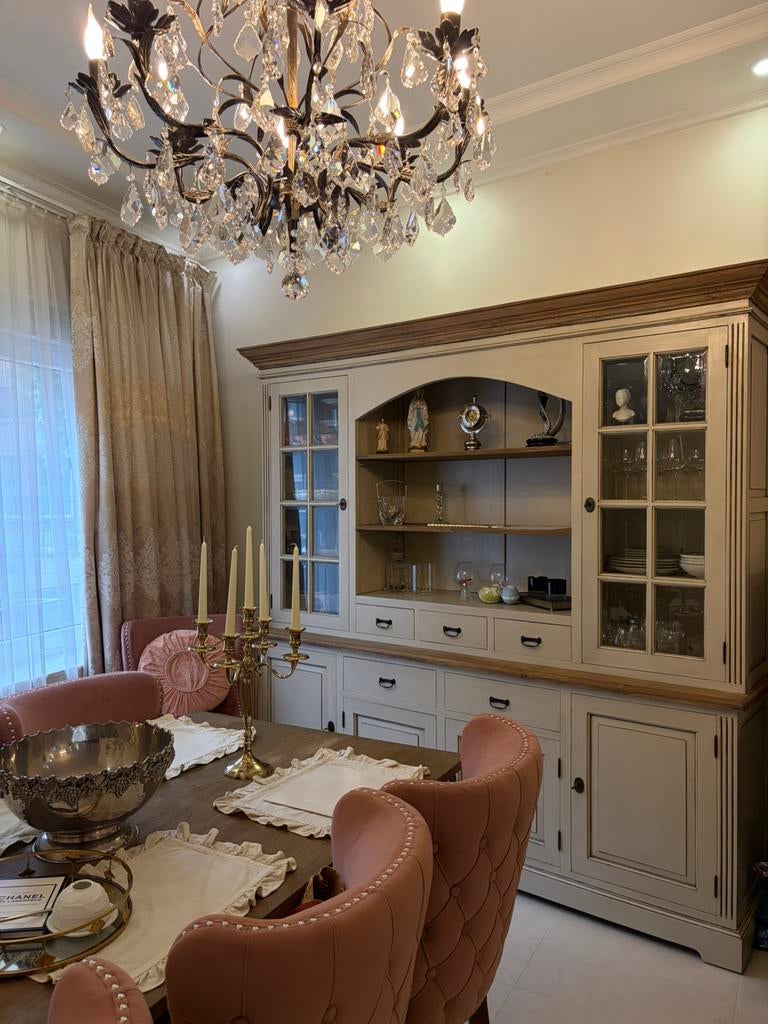 Superbe buffet / vaisselier en bois – style campagne chic, Huis en Inrichting, Stoffering | Vloerbedekking, Ophalen, Zo goed als nieuw