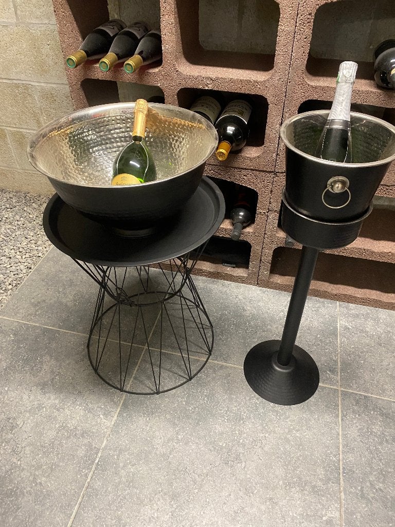 Lot de 2 rafraîchisseurs à champagne design noir, Enlèvement