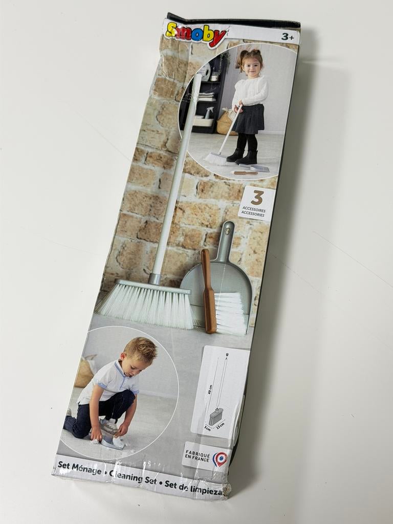 Ensemble de nettoyage jouets Smoby 3 pièce enfants balai, Enlèvement ou Envoi, Neuf, Garçon ou Fille