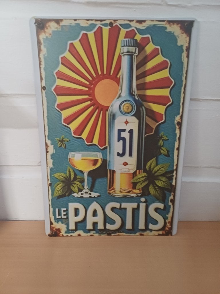 Pastis 51 reclamebord déco bar mancave, Verzenden, Reclamebord