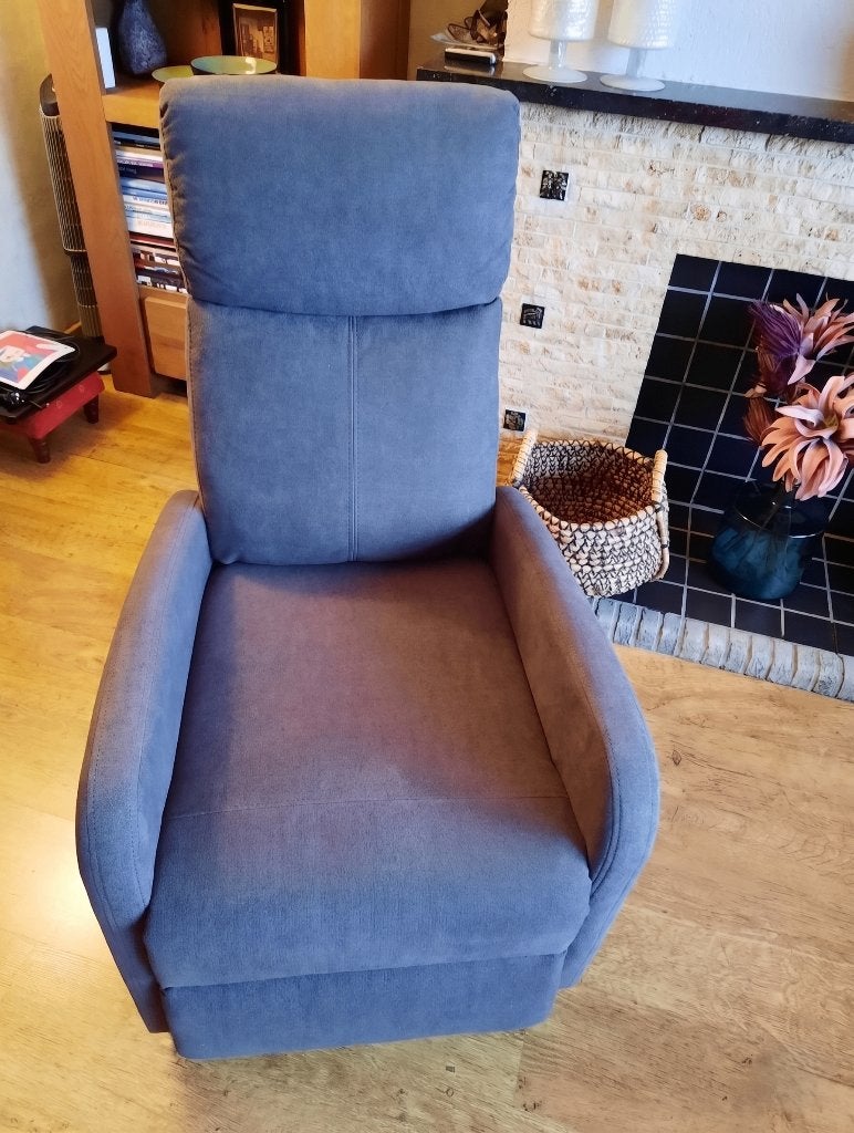 Relaxzetel (handmatig), Huis en Inrichting, Fauteuils, Zo goed als nieuw, Stof, 50 tot 75 cm, 75 tot 100 cm, Ophalen