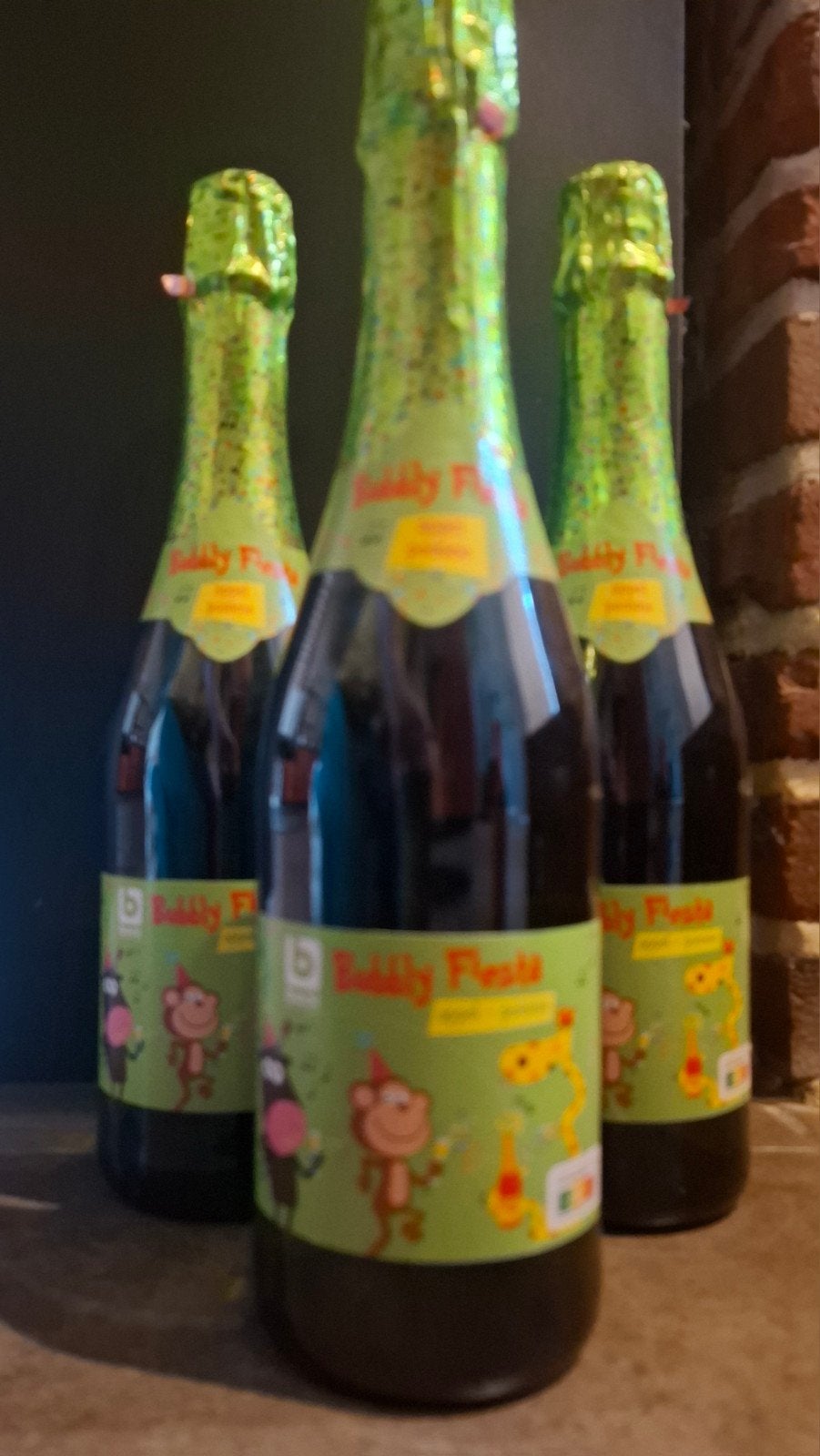 Bubbly fiesta kinderchampagne, Ophalen