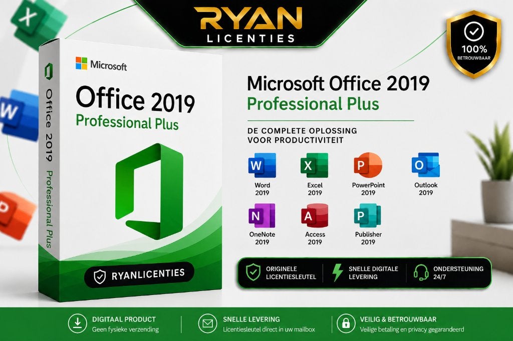 Microsoft Office 2019 Professionnel Plus, Envoi, Neuf, Word, Windows