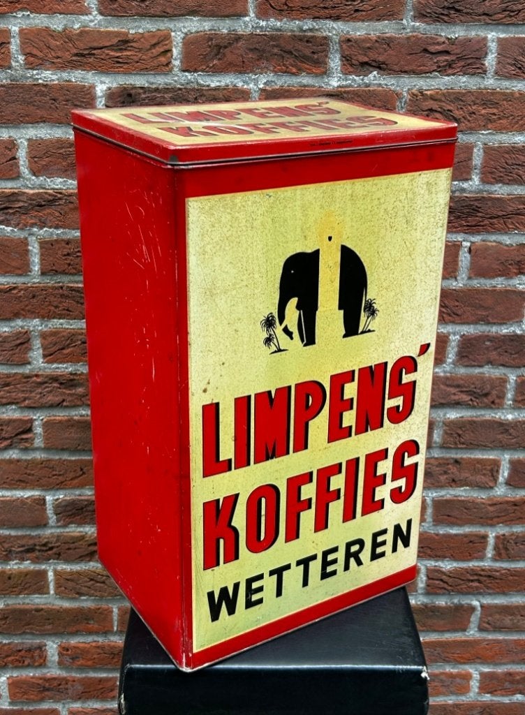 Boîte en étain, boîte à café, Limpens, Wetteren, Enlèvement ou Envoi, Utilisé, Café
