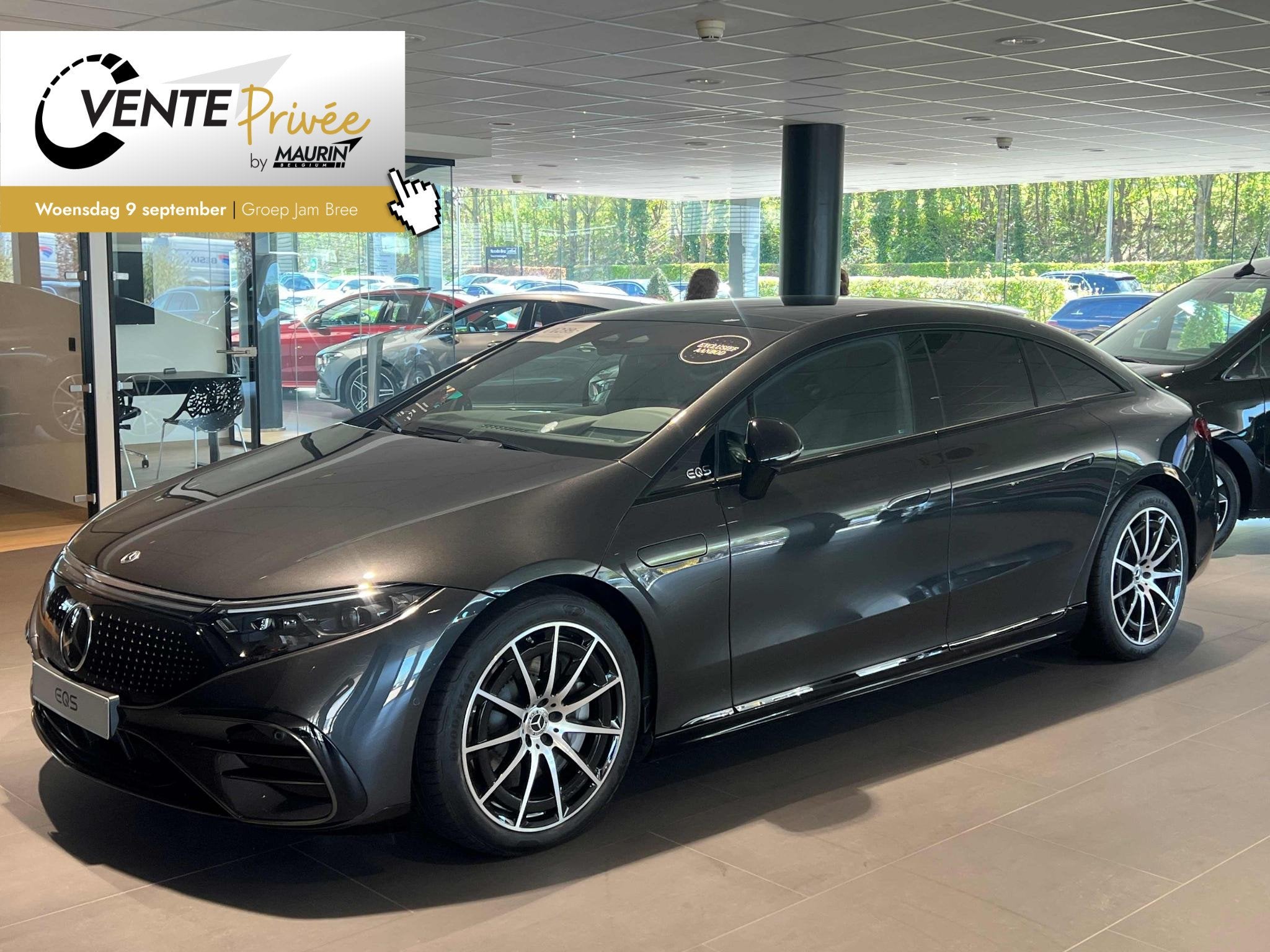 Mercedes-Benz EQS 580 4Matic demo, Auto's, Mercedes-Benz, 4 deurs, Stof, Gebruikt, 2585 kg