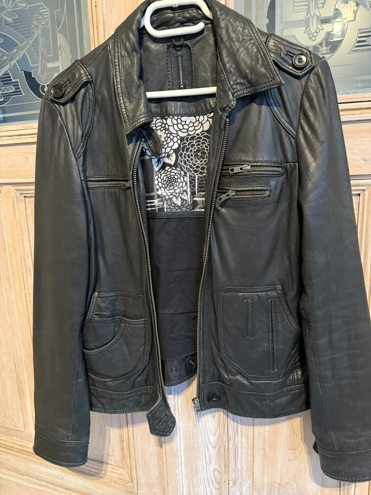 Lederen damesjas, Kleding | Dames, Ophalen, Zo goed als nieuw, Maat 38/40 (M)