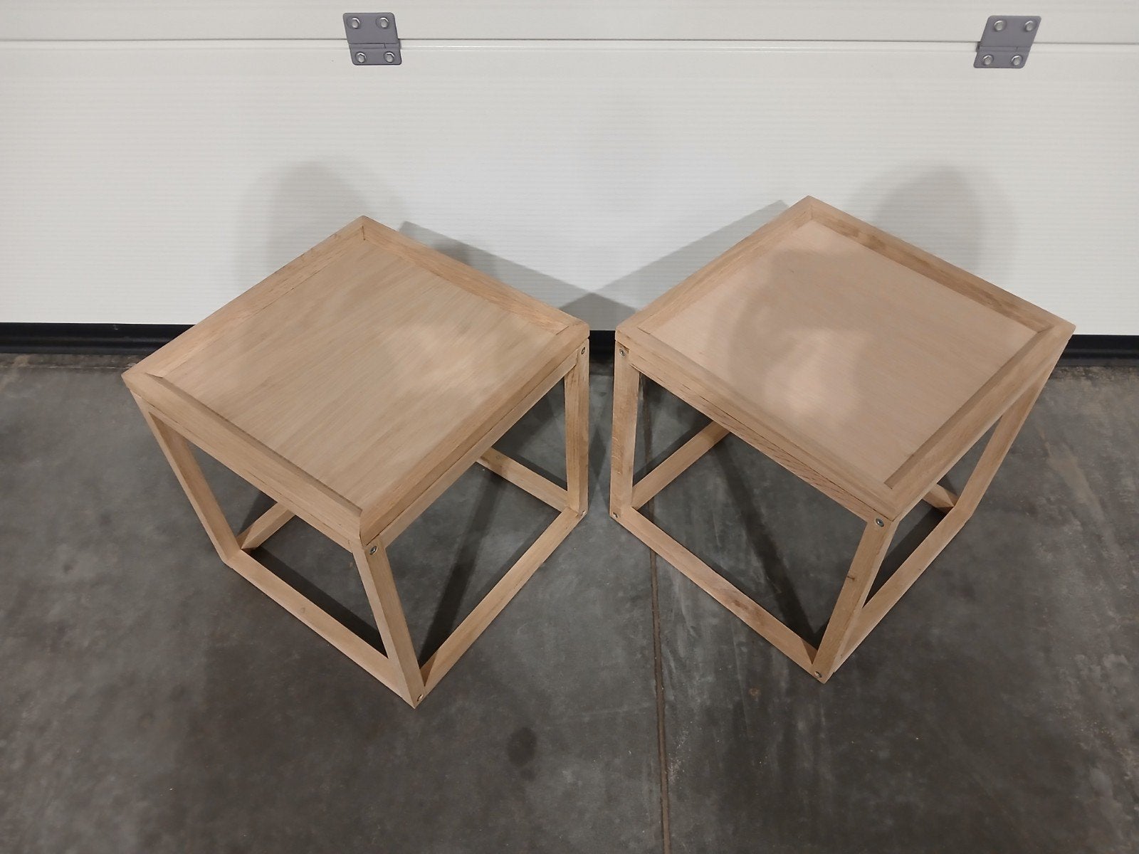 2 bijzettafeltjes nieuw, Maison & Meubles, Neuf, Moins de 55 cm, Carré, Enlèvement