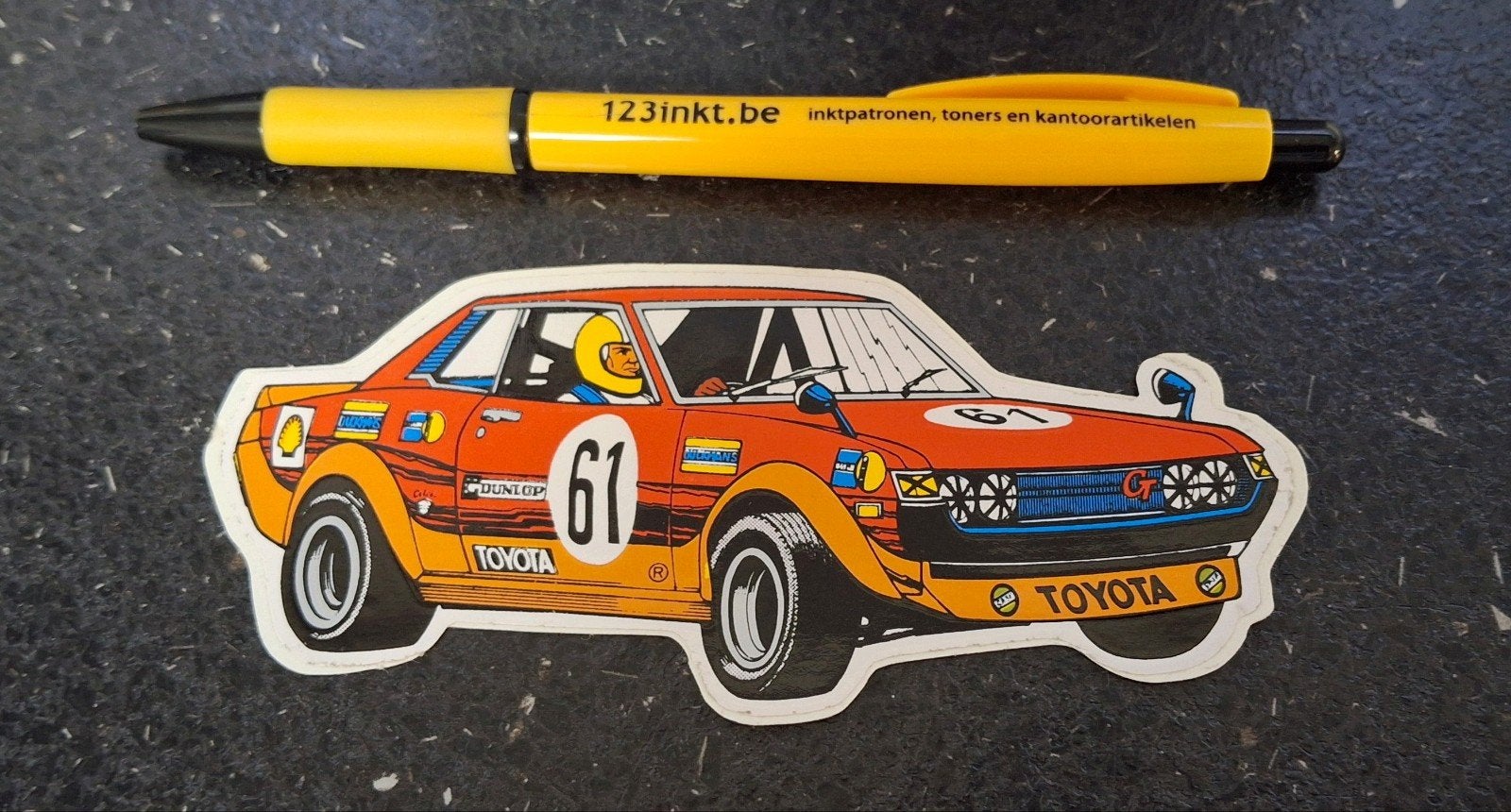 sticker fun autorally merk Toyota, Verzamelen, Ophalen of Verzenden, Zo goed als nieuw, Auto of Motor