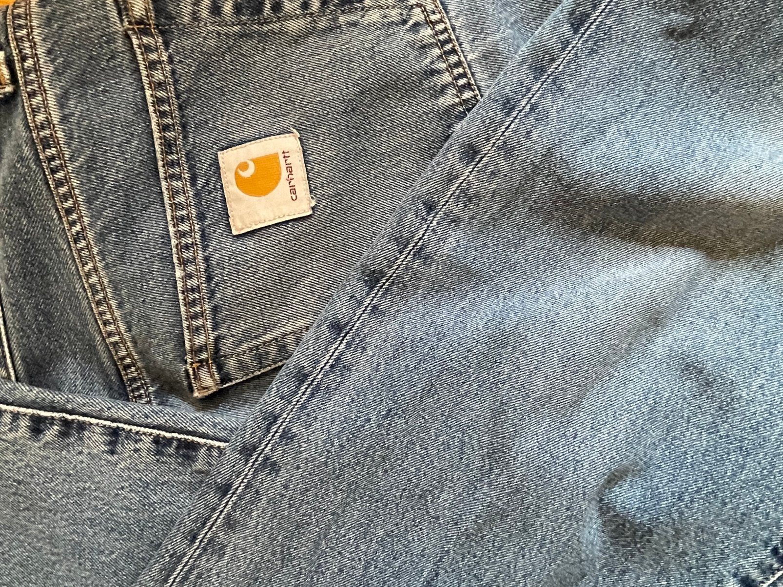 Carhartt baggy Jeans 31, Kleding | Heren, Ophalen of Verzenden, Gedragen, Blauw, Overige jeansmaten