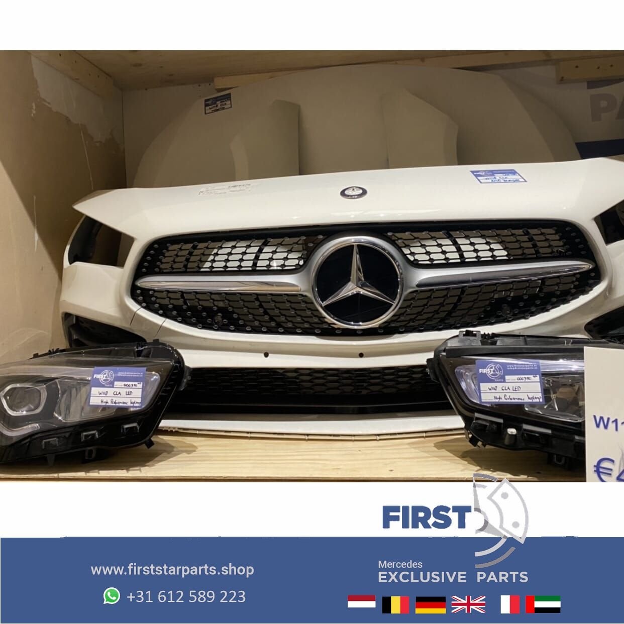 W118 C118 X118 CLA AMG LINE VOORKOP WIT origineel Mercedes 2, Utilisé, -, Avant, -