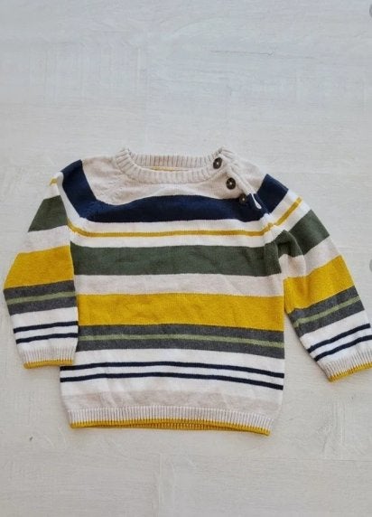 Pull rayé H&M - taille 80 cm - 100% coton, Garçon, Enlèvement ou Envoi, Pull ou Veste, H&M