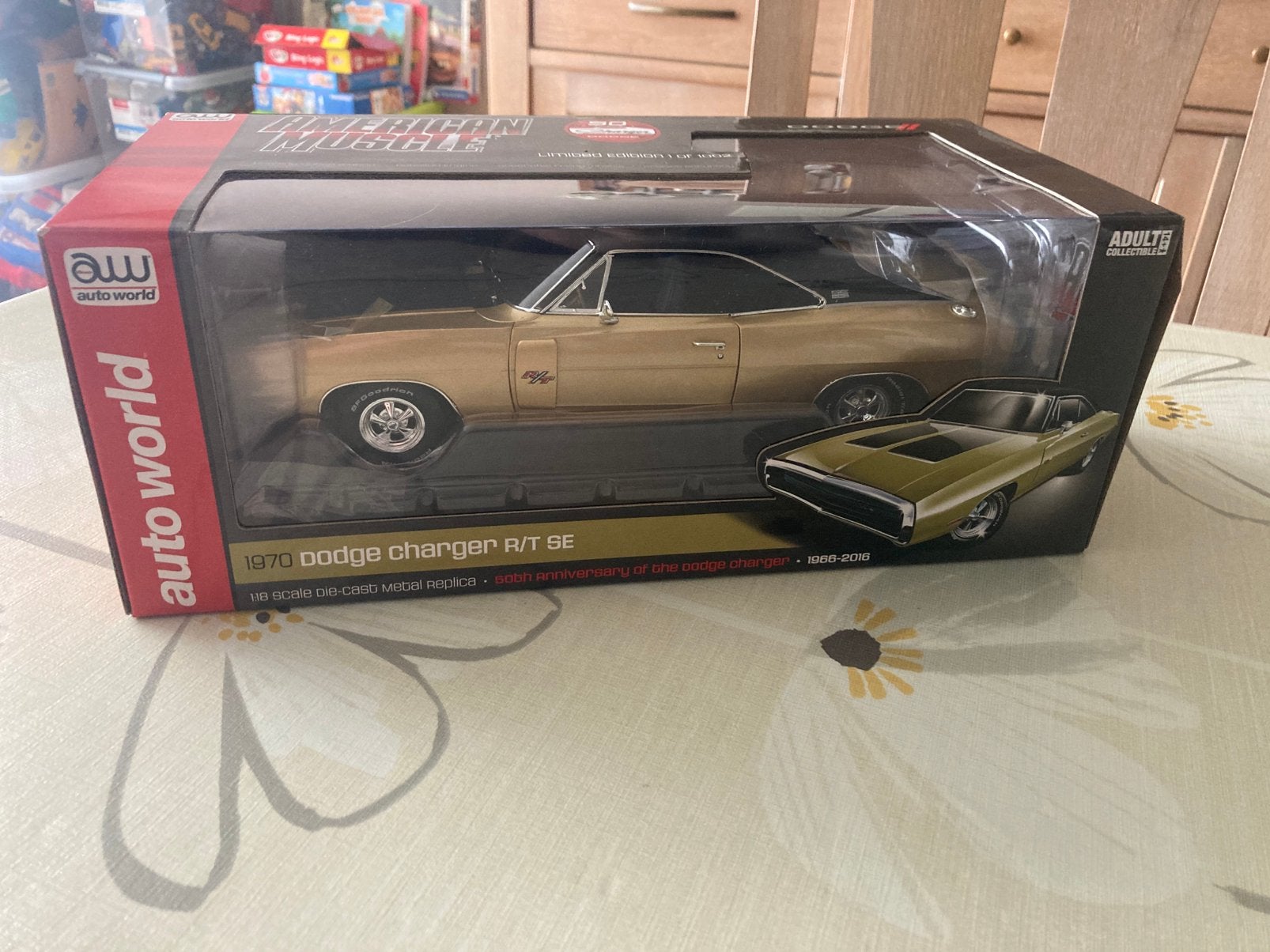 ‘70 Dodge Charger 1:18 Autoworld, Ophalen of Verzenden, Zo goed als nieuw, Auto