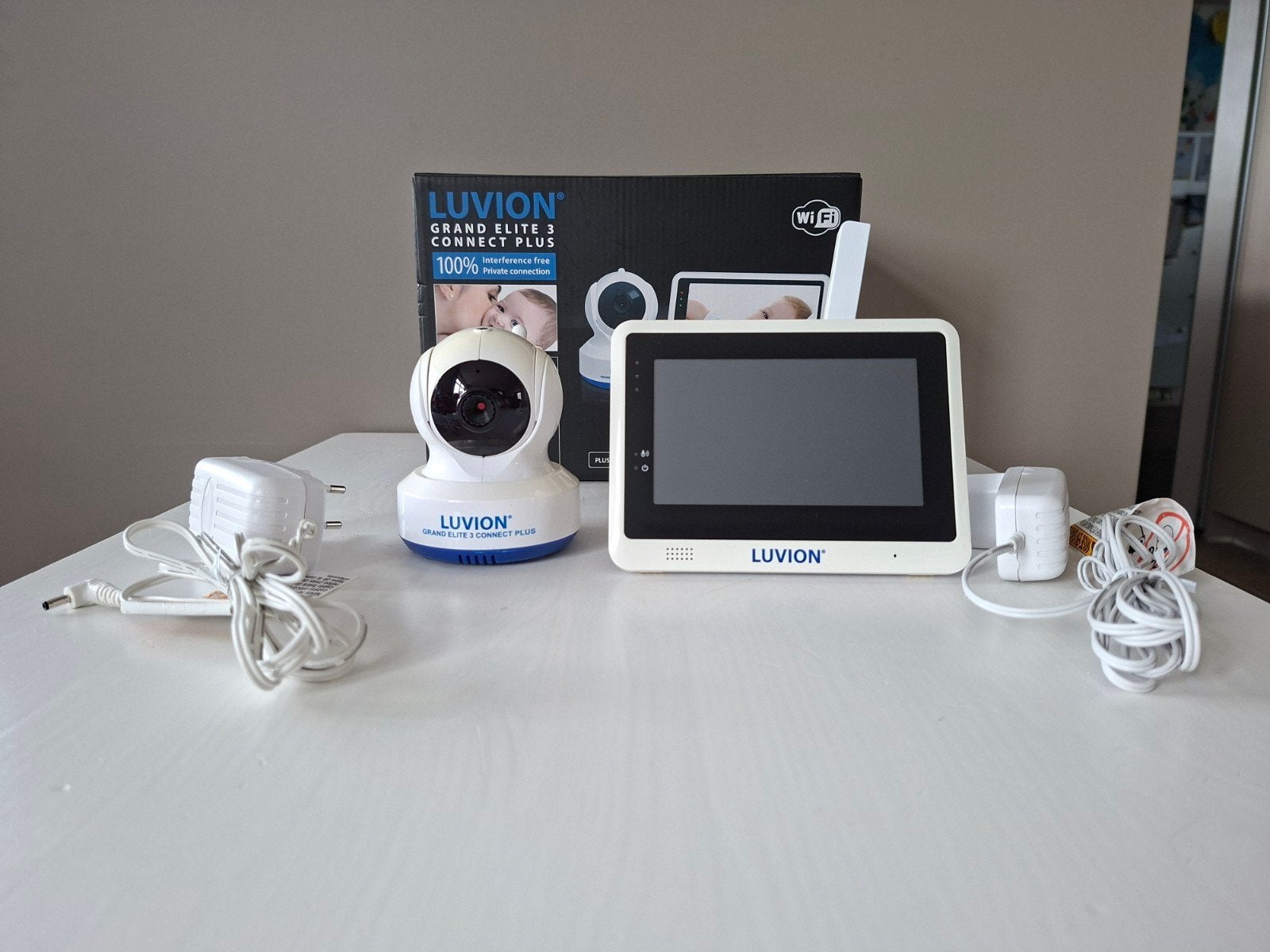 babyfoon Luvion Grand Elite 3 Connect Plus, Kinderen en Baby's, Babyfoons, Gebruikt, 250 meter of meer, Camera, Digitaal, Terugspreekfunctie