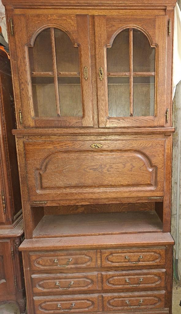 Buffet/Vitrine/Bar en chêne, Enlèvement, Utilisé