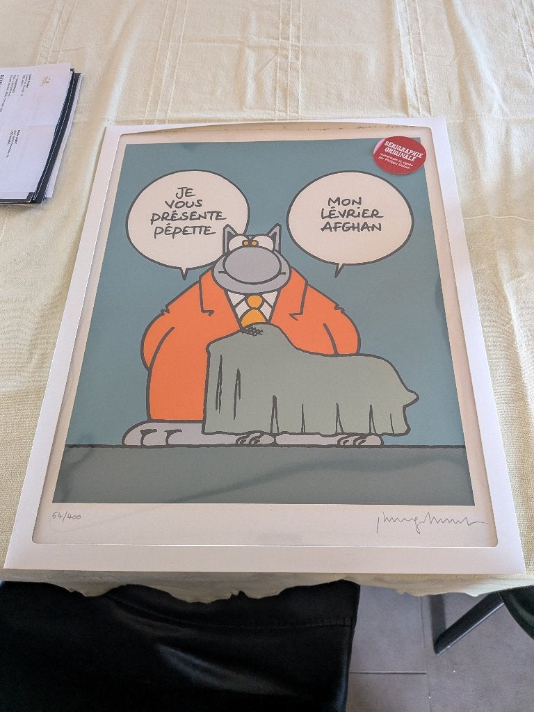 Sérigraphie de Philippe Geluck, Enlèvement ou Envoi, Neuf, Philippe Geluck, Cartoons ou Dessins humoristiques